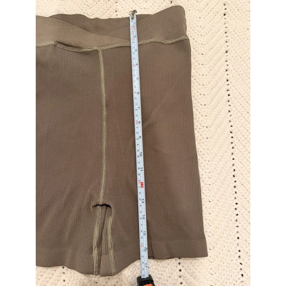 Free People Movement Free Throw Shorts Army Green Size Large NWOT
